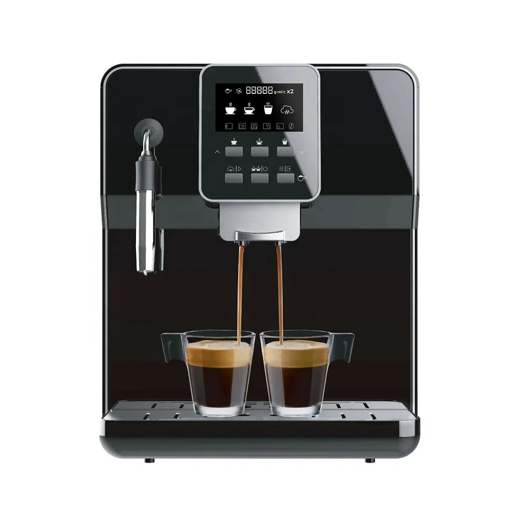 Caffeine & Co Commercial Automatic Cappuccino Latte Macchiato Cafe Bean To Cup Coffee Machine Espresso With Grinder
