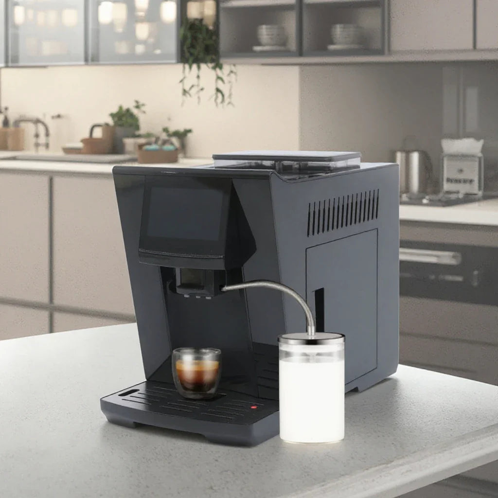 Caffeine & Co Professional Household  Espresso Automatic Coffee Machine with Touch Screen New Design Bean Cup Electric Coffee Maker