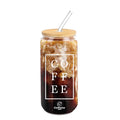 Caffeine & Co Ice Coffee Glass with Lid & Straw