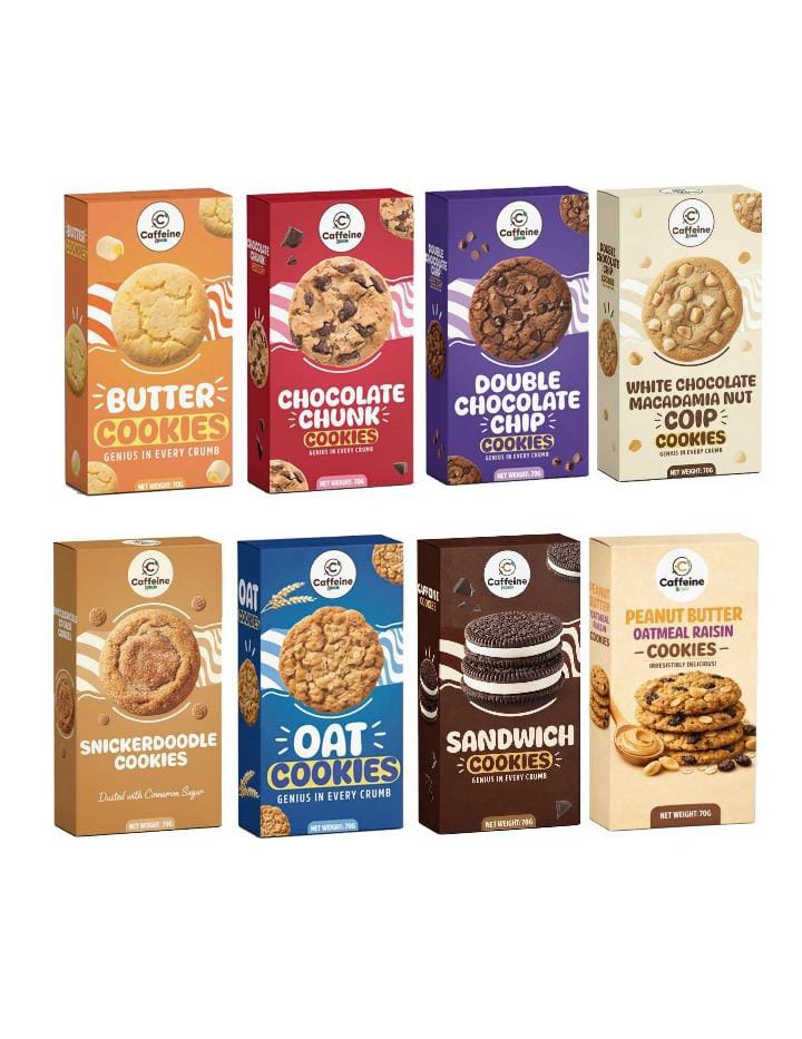 Caffeine & Co Cookies Bundle 70g x 8 boxes