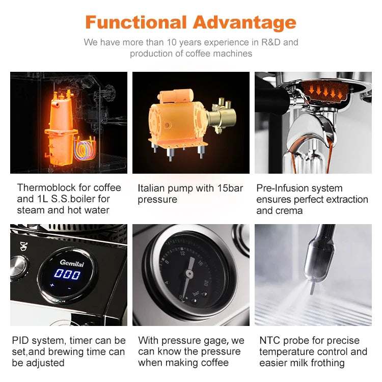 Caffeine & Co Machine Multifunction Home Coffee Maker Gemilai CRM 3145 New Corrima High Quality Commercial