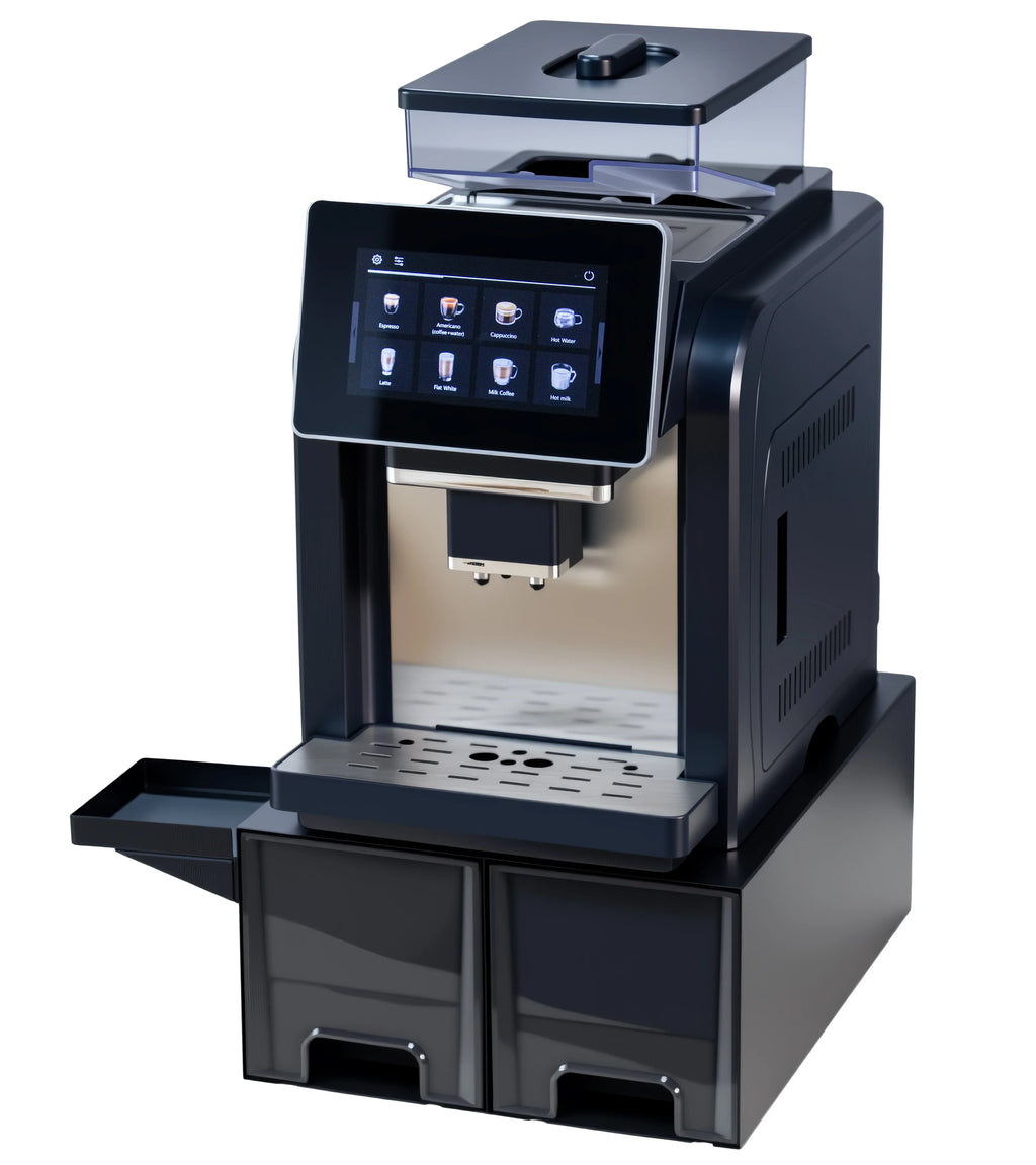 Caffeine & Co Commercial Fully-Automatic Electric Espresso Touch Control Intelligent Coffee Maker Machine With Base Station
