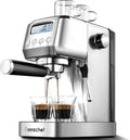 Caffeine & Co 20Bar Espresso Machine with LCD Display, Stainless Steel Coffee Maker for Home Use, Ideal Gift